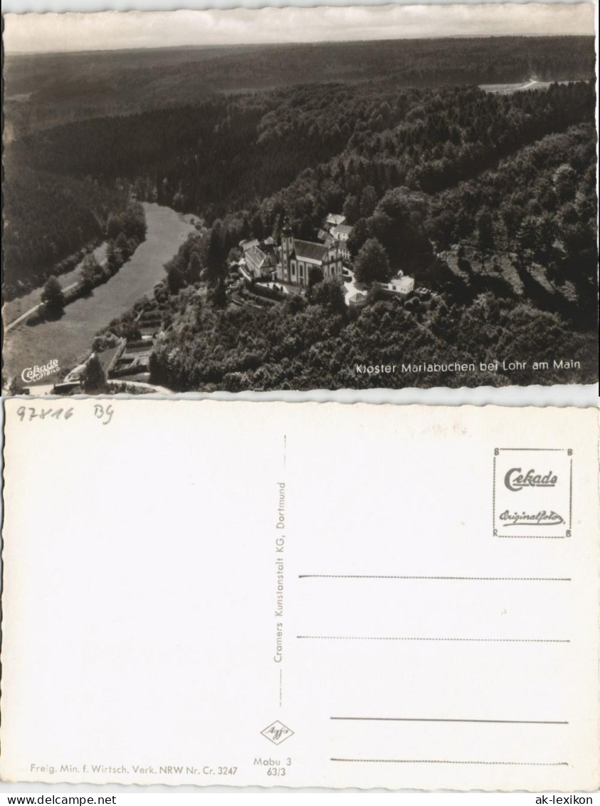 Ansichtskarte Lohr Am Main Luftaufnahme Mariabuchen 1963 - Lohr