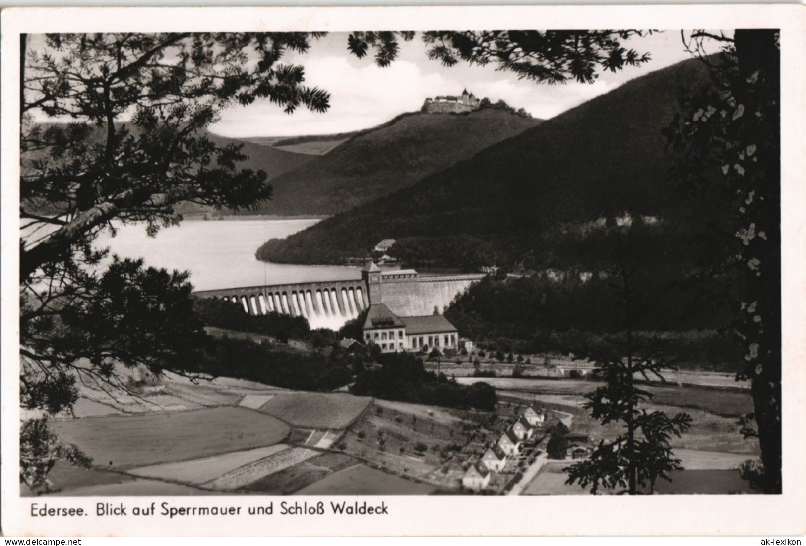 Waldeck (am Edersee) Blick Auf Die Staumauer - Schloss Waldeck 1961 - Waldeck