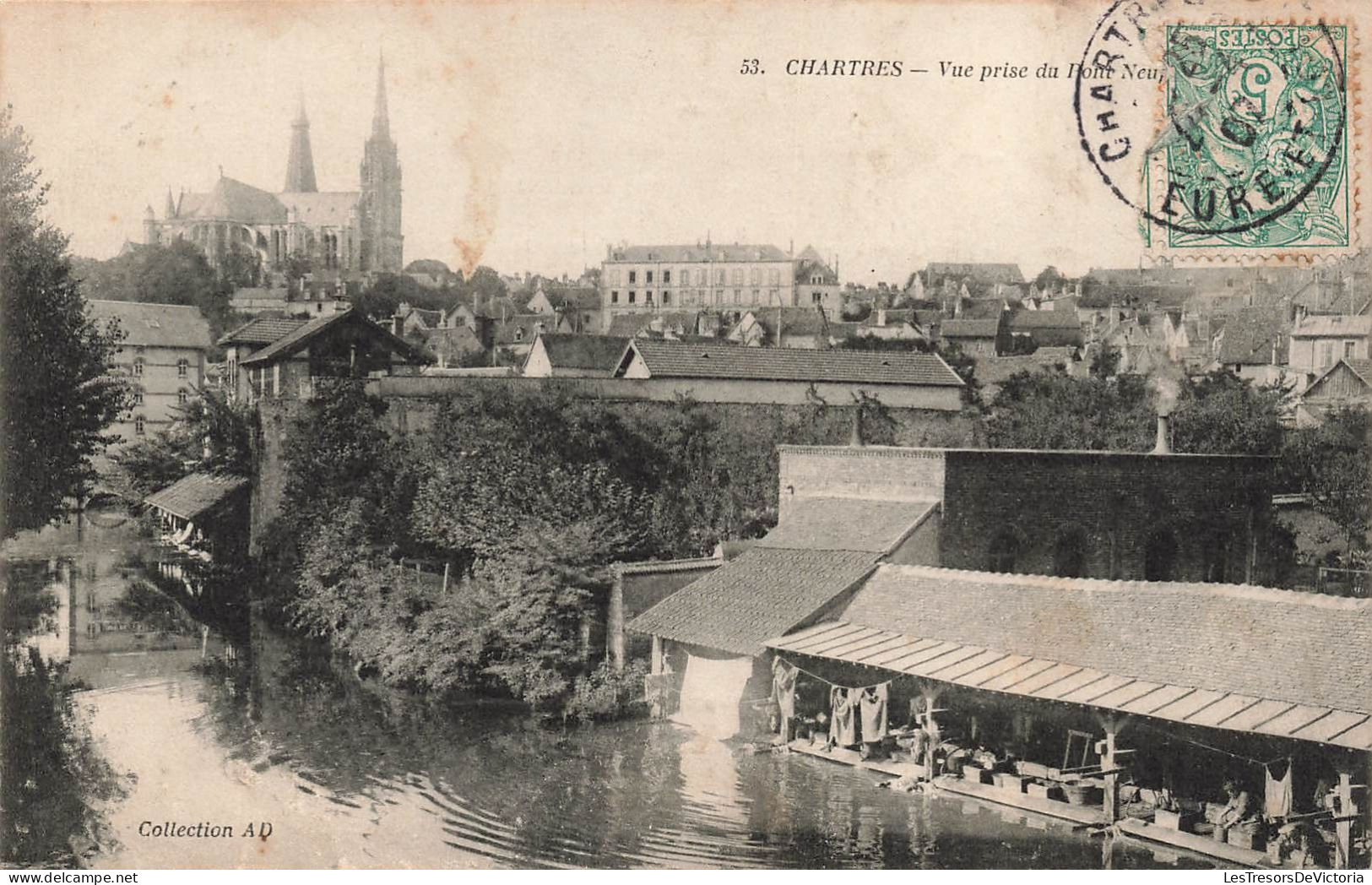 FRANCE - Chartres - Vue Prise Du Pont Neuf - Vue D'ensemble De La Ville - Des Maisons - Carte Postale Ancienne - Chartres