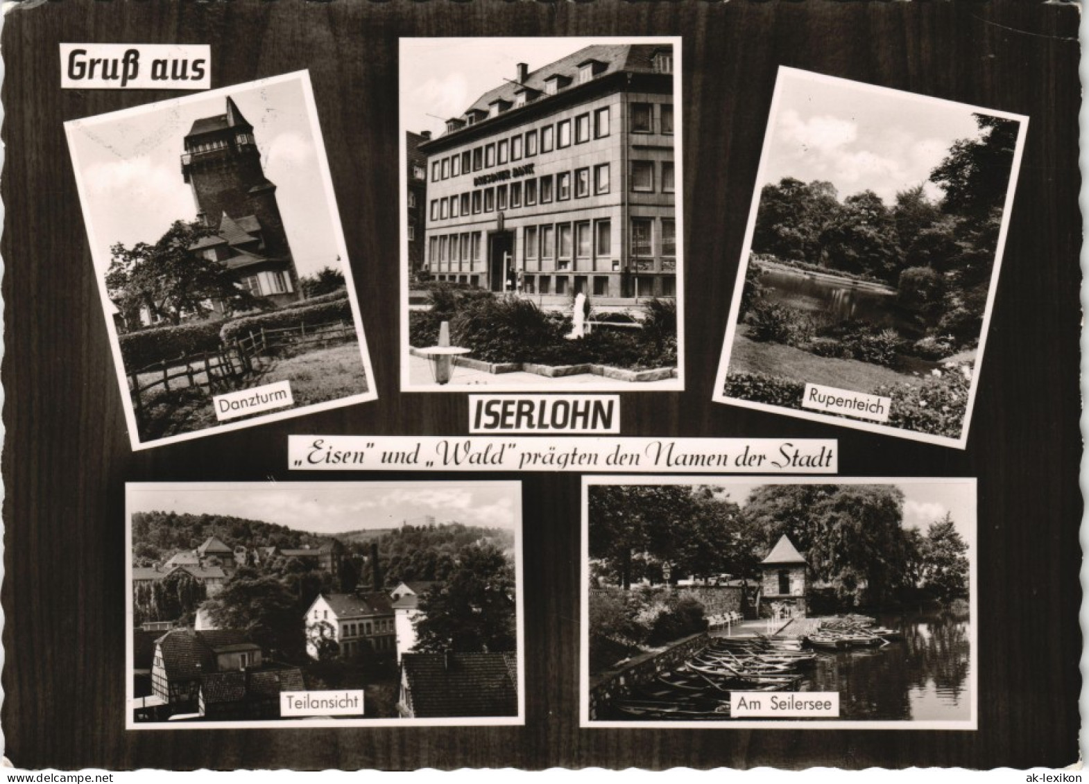Ansichtskarte Iserlohn Danzturm, Rupenteich, Seilersee 1966 - Iserlohn