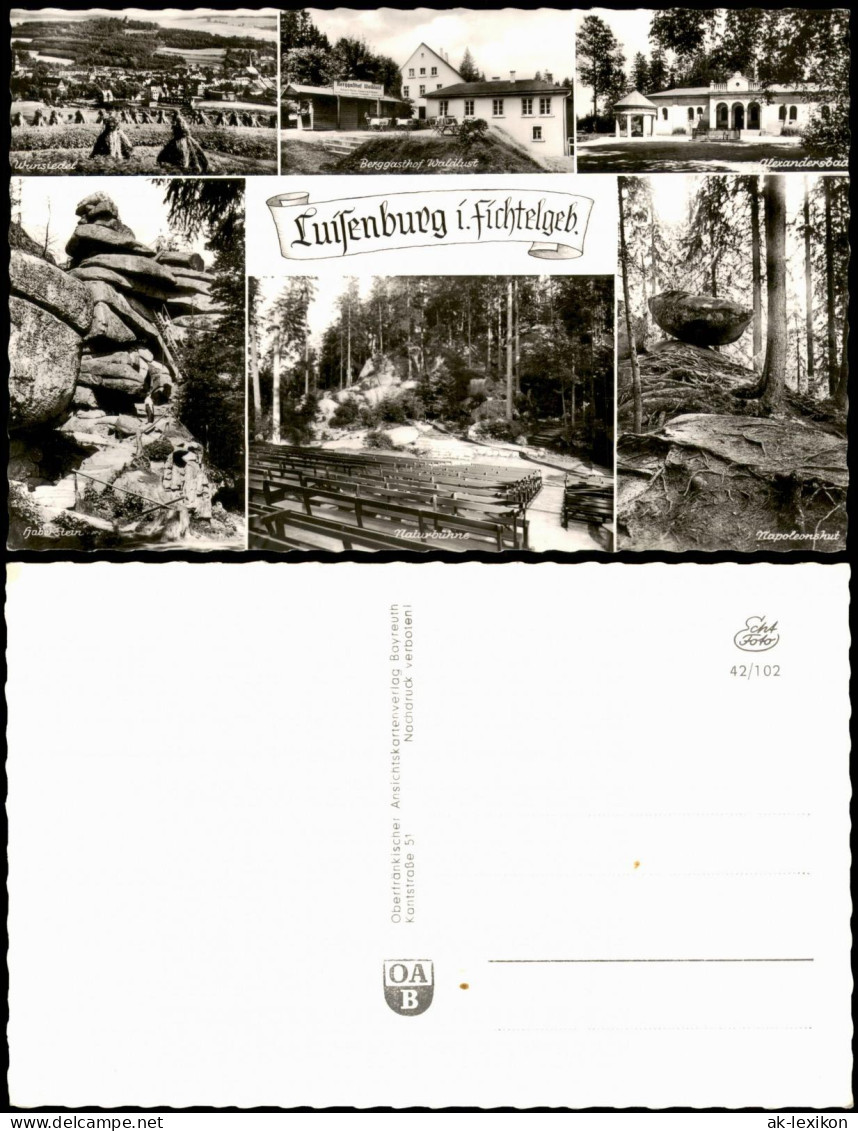 Luisenburg-Wunsiedel Fichtelgebirge Berg-Gasthof Waldlust, Fichtelgebirge 1960 - Wunsiedel