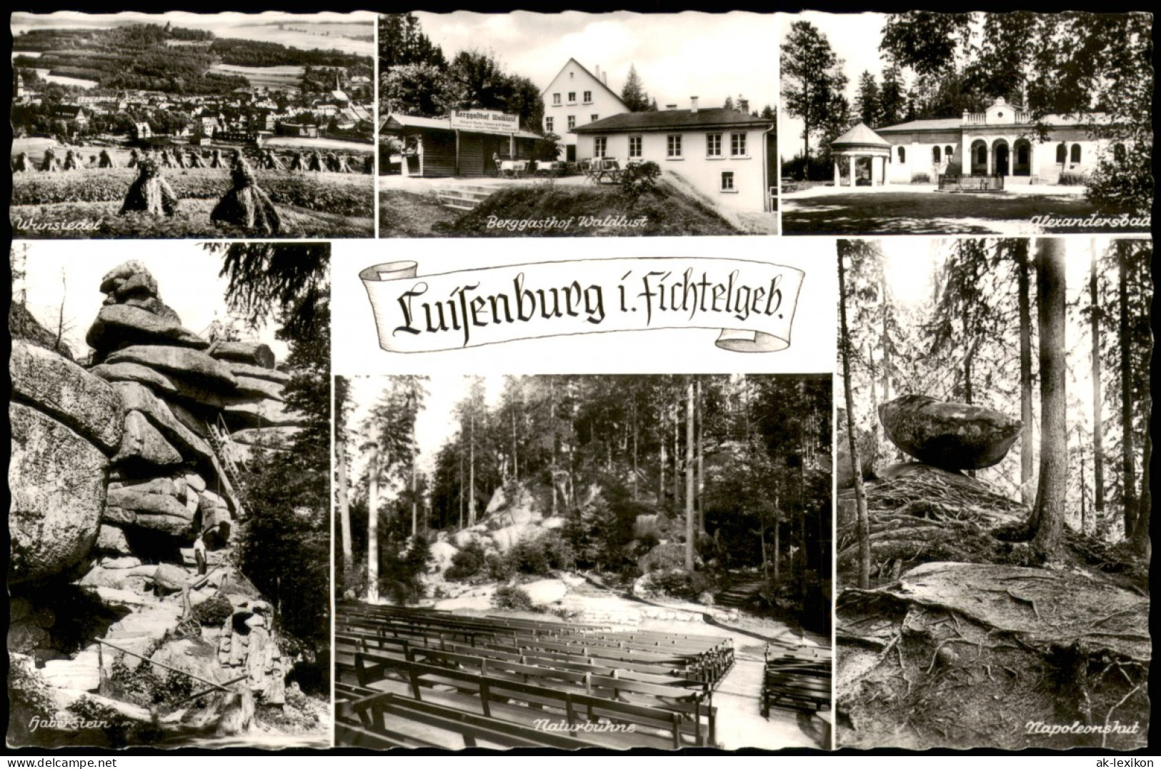 Luisenburg-Wunsiedel Fichtelgebirge Berg-Gasthof Waldlust, Fichtelgebirge 1960 - Wunsiedel