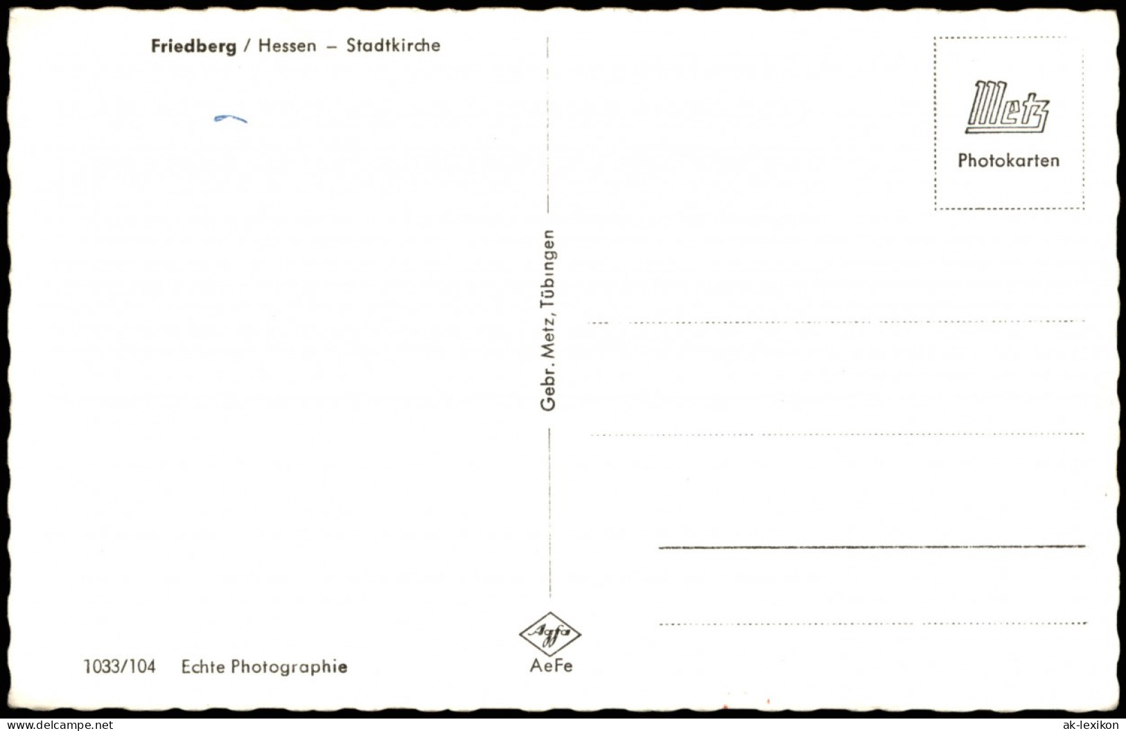 Ansichtskarte Friedberg (Hessen) Stadtkirche Und Orts-Panorama 1960 - Friedberg