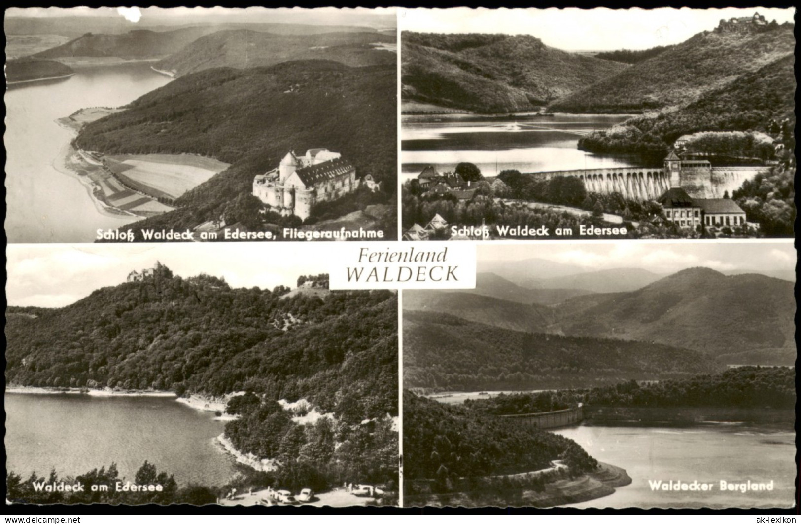 Waldeck (am Edersee) Mehrbildkarte Mit 4 Orts-/Umland-Ansichten 1969 - Waldeck