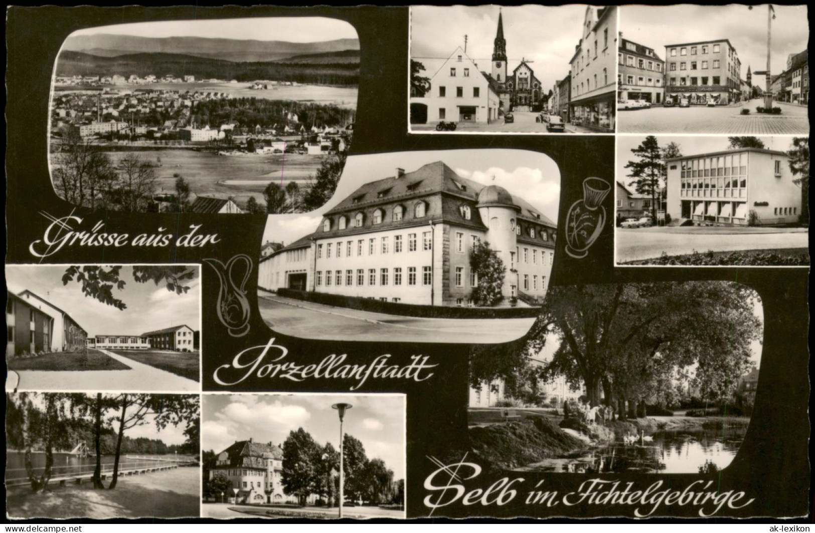 Selb (Bayern) Mehrbildkarte Ortsansichten Der Porzellanstadt 1960 - Selb