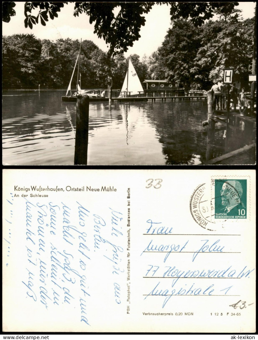 Ansichtskarte Neue Mühle-Königs Wusterhausen Partie An Der Schleuse 1965 - Königs-Wusterhausen