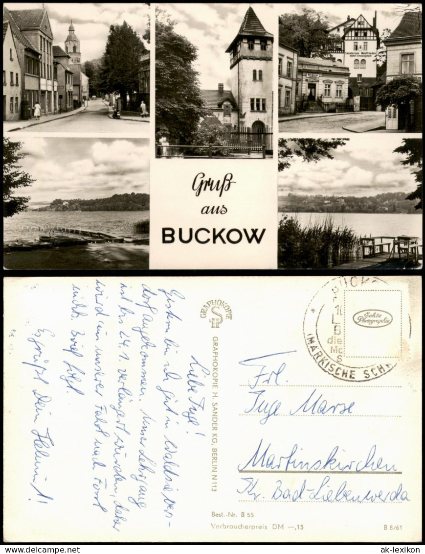 Buckow (Märkische Schweiz) DDR Mehrbildkarte Mit Ortsansichten 1961 - Buckow