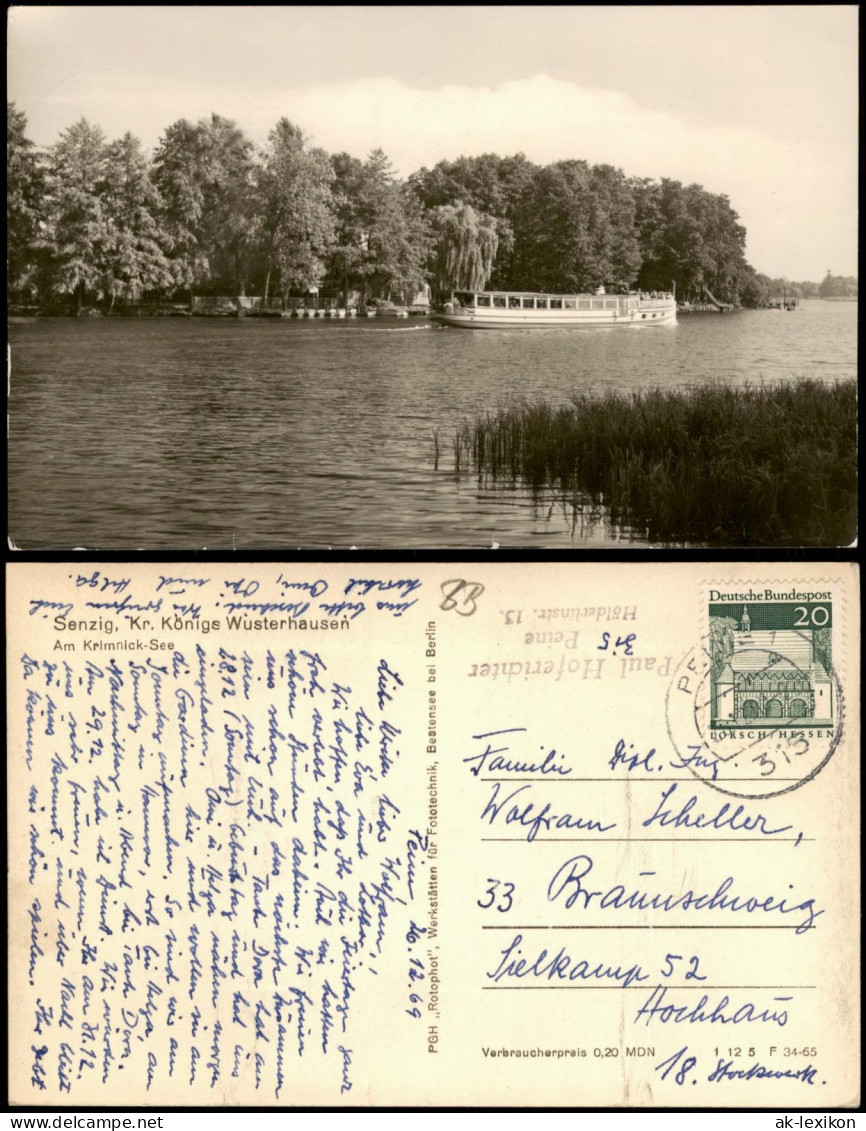 Senzig-Königs Wusterhausen Umland-Ansicht Schiffsanlegestelle Krimnick-See 1969 - Koenigs-Wusterhausen