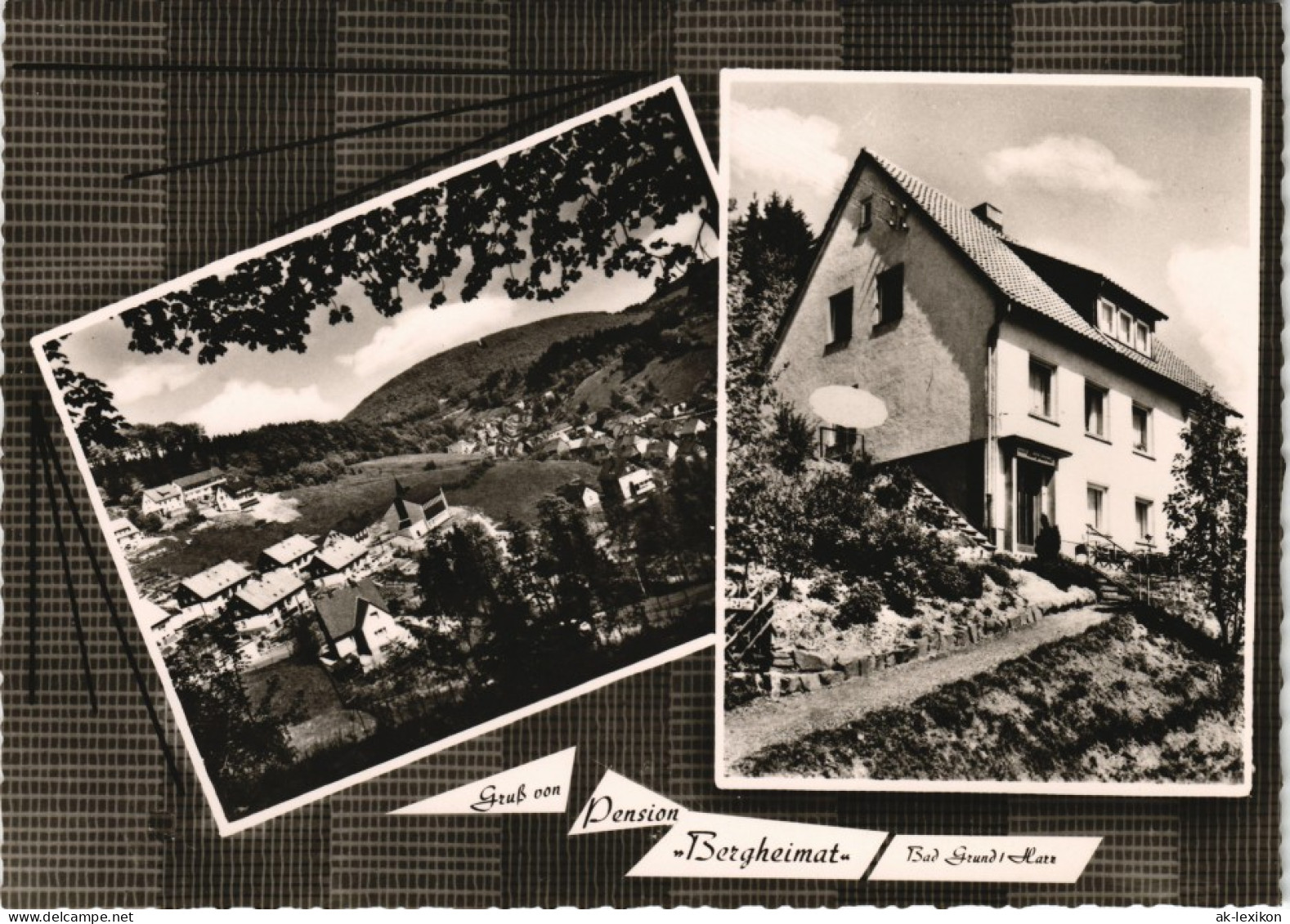 Ansichtskarte Bad Grund (Harz) Pension Bergheimat 1956 # - Bad Grund