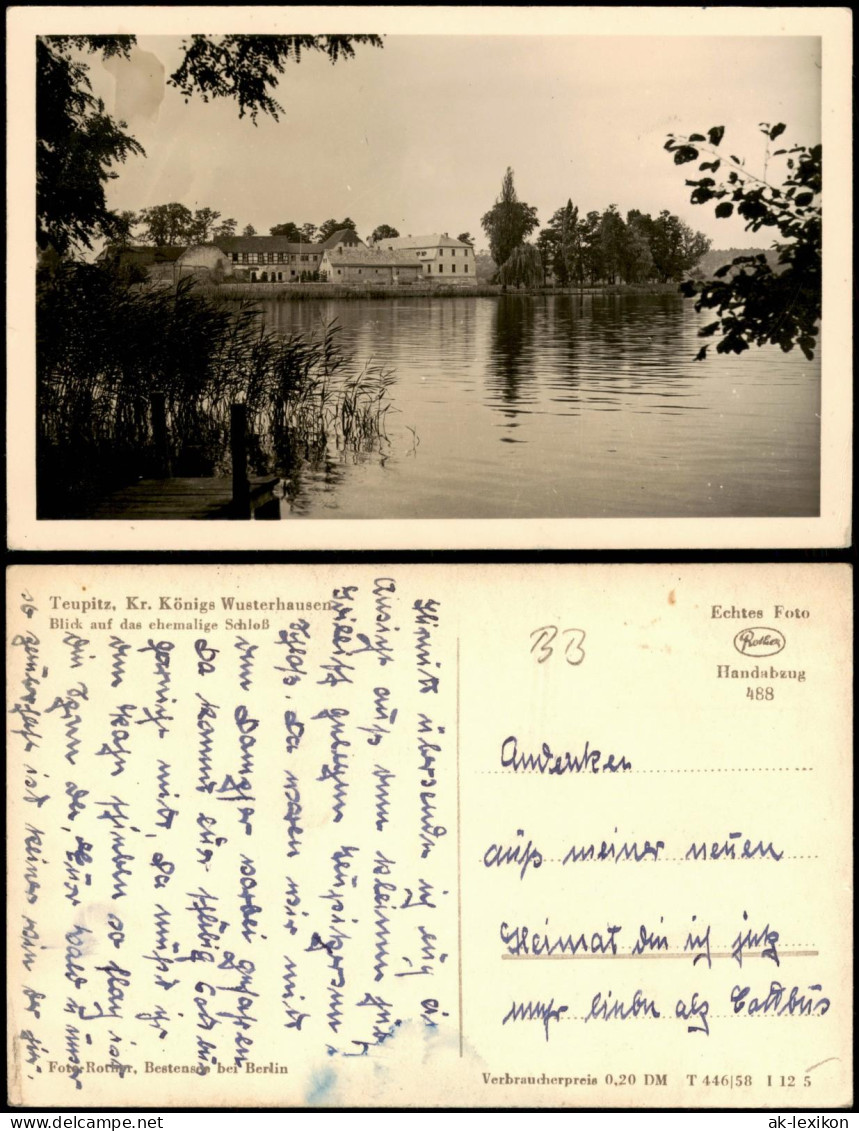 Ansichtskarte Teupitz Blick Auf Das Ehemalige Schloss 1958 - Teupitz