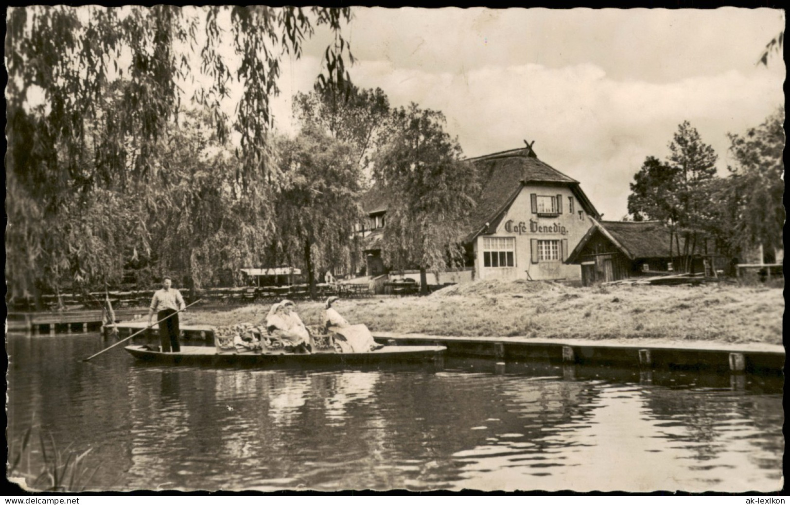 Lehde (Spreewald)-Lübbenau  Café Venedig Lědy   Kafejownja Venedig 1960 - Luebbenau