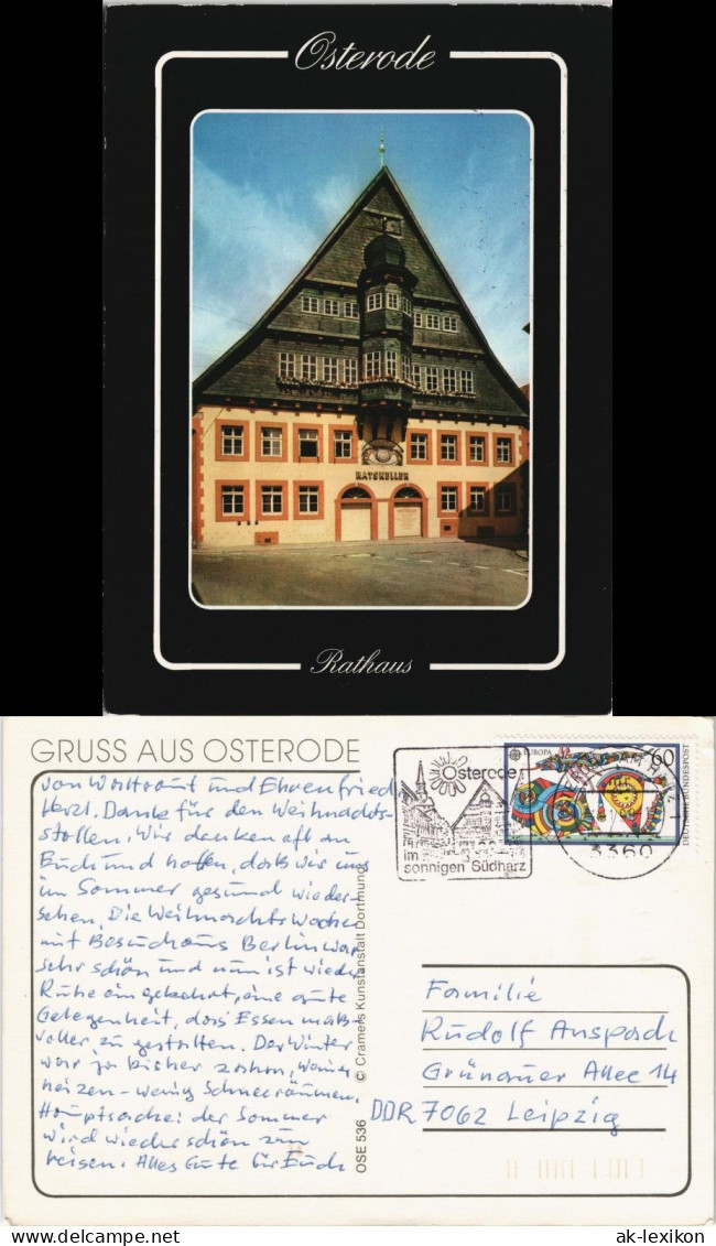 Ansichtskarte Osterode (Harz) Rathaus U. Ratskeller 1999 - Osterode