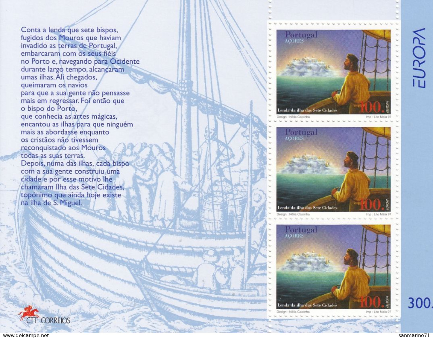 PORTUGAL Azores Block 17,unused - 1997