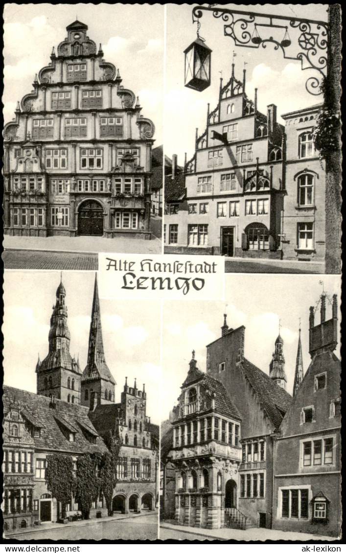 Ansichtskarte Lemgo Mehrbildkarte Gebäude Der Hansestadt 1955 - Lemgo