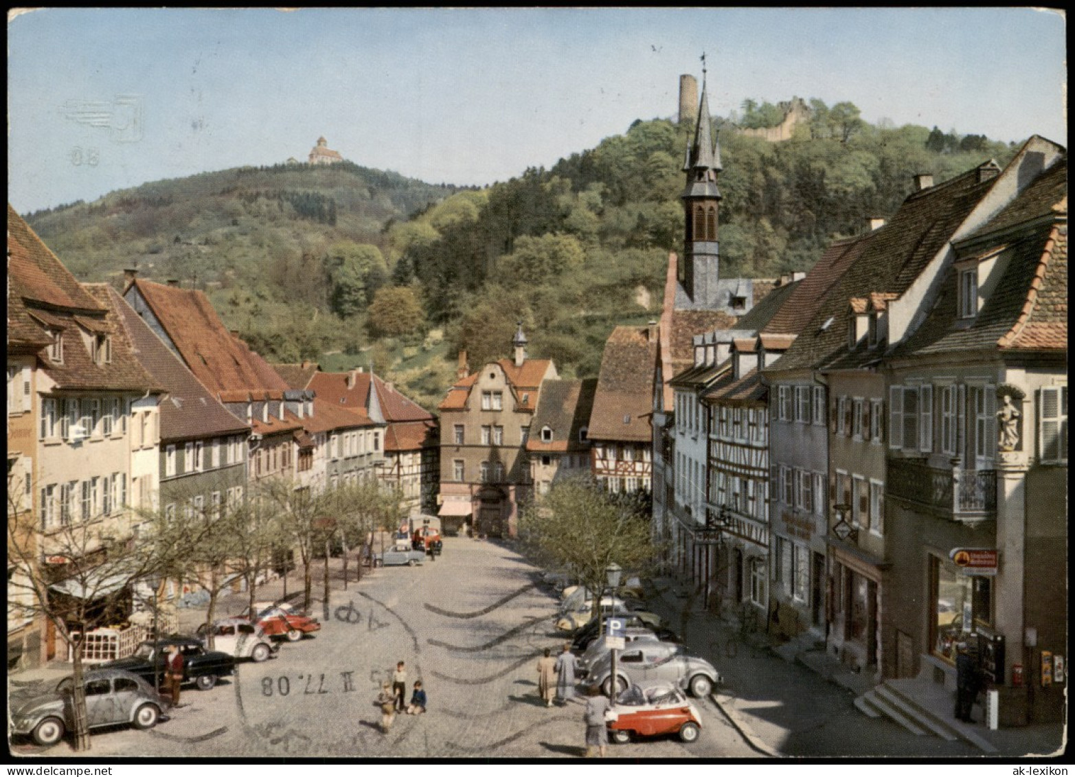 Ansichtskarte Weinheim (Bergstraße) Marktplatz 1977 - Weinheim