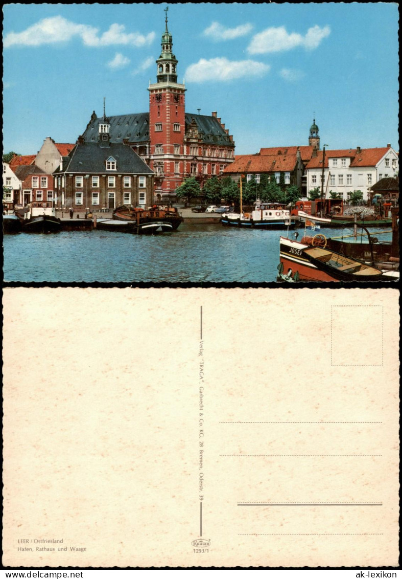 Ansichtskarte Leer (Ostfriesland) Hafen, Rathaus Und Waage 1975 - Leer