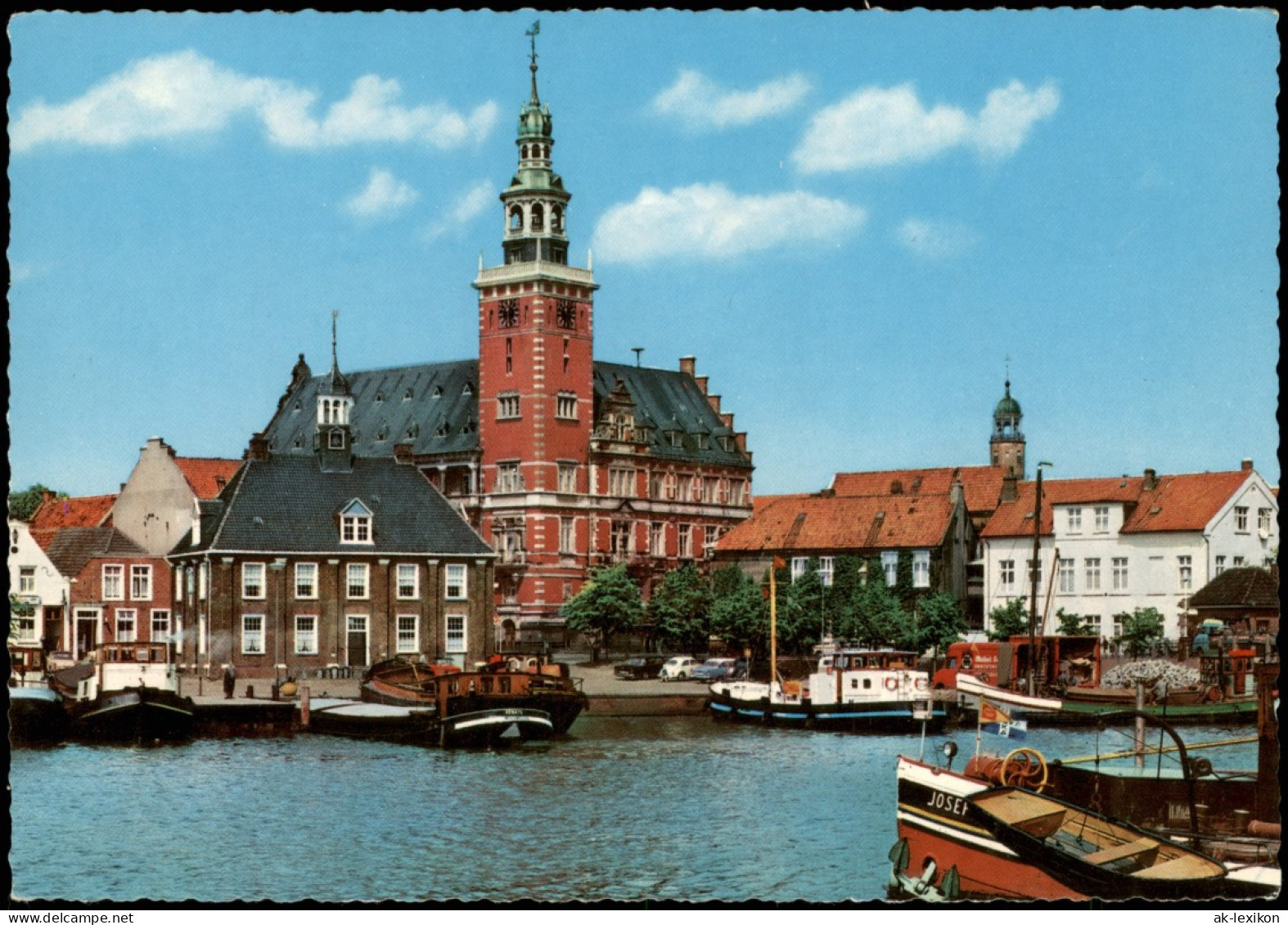 Ansichtskarte Leer (Ostfriesland) Hafen, Rathaus Und Waage 1975 - Leer