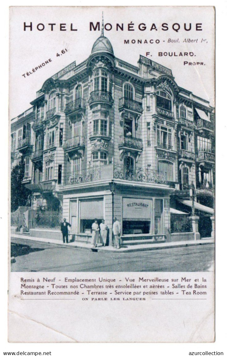 Hôtel Monégasque. F. Boulard Propriétaire - Hôtels