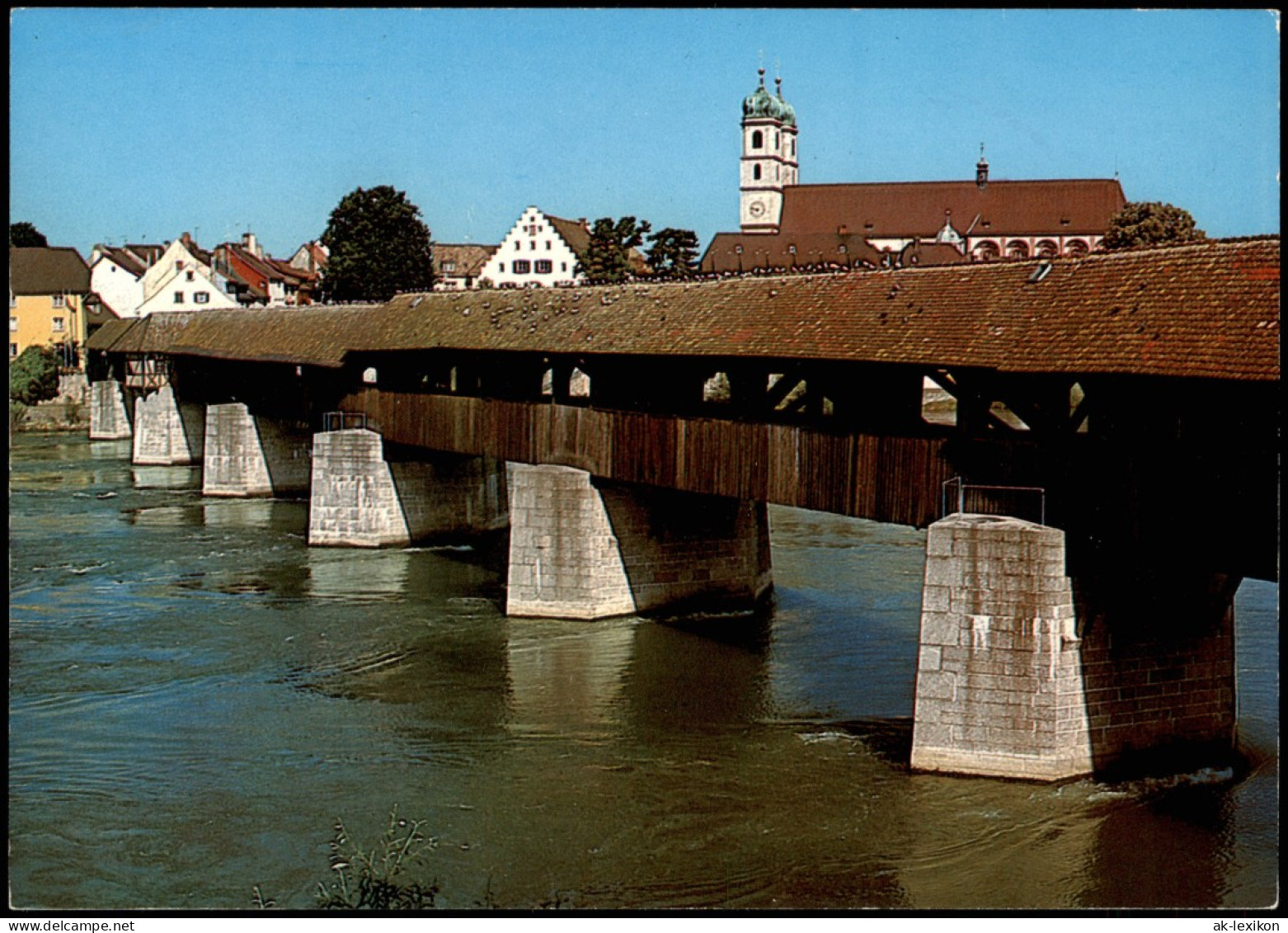 Ansichtskarte Bad Säckingen Alte Holzbrücke Zur Schweiz 1980 - Bad Saeckingen