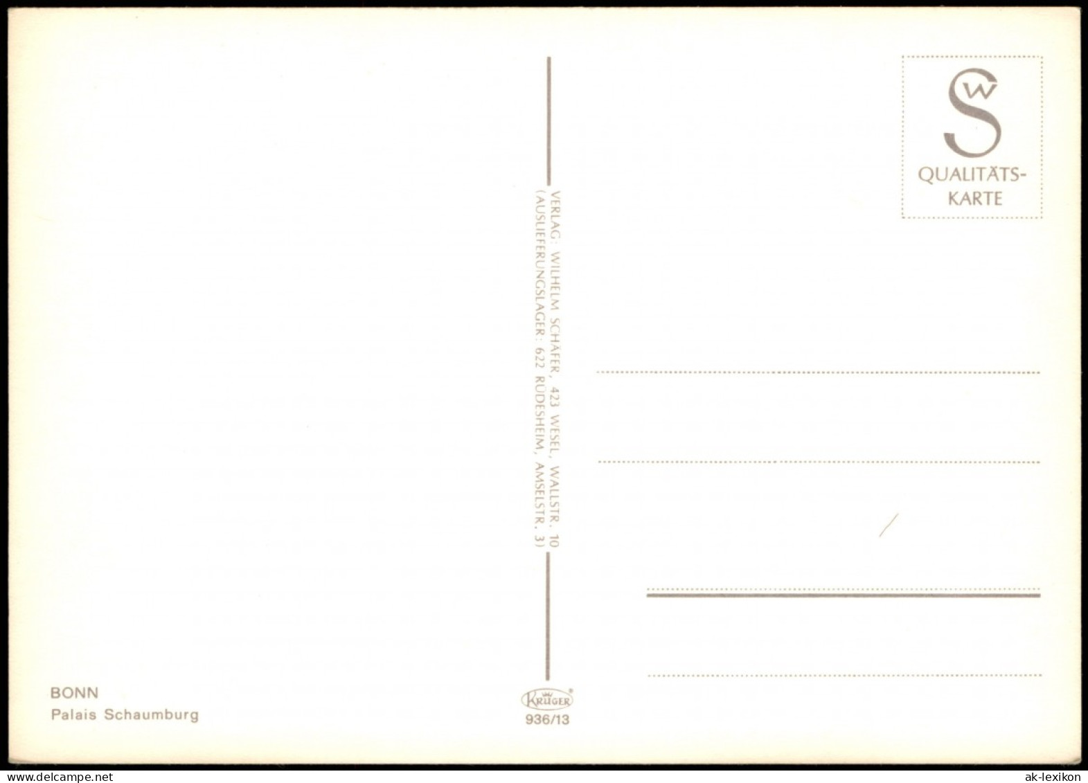 Ansichtskarte Bonn Palais Schaumburg 1975 - Bonn