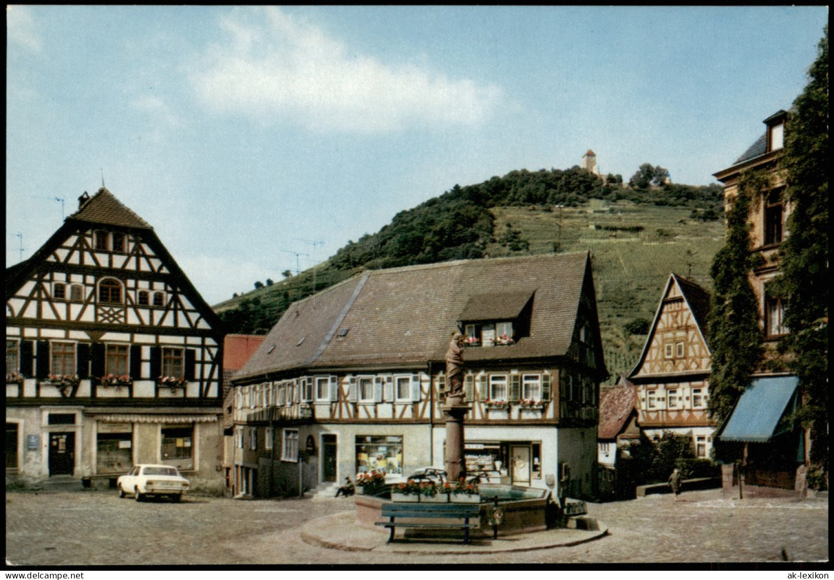 Heppenheim An Der Bergstraße Markt Mit Schloßberg Im Hintergrund 1970 - Heppenheim