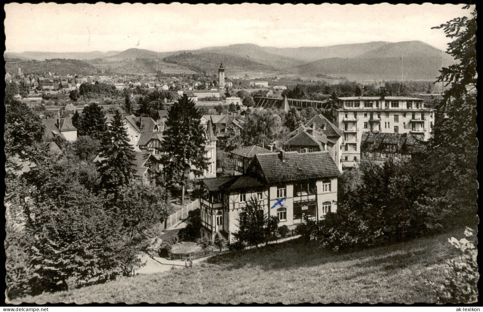 Bad Sooden-Allendorf Blick Vom Hang, Villen Und In Der Ferne Gradierwerk 1964 - Bad Sooden-Allendorf