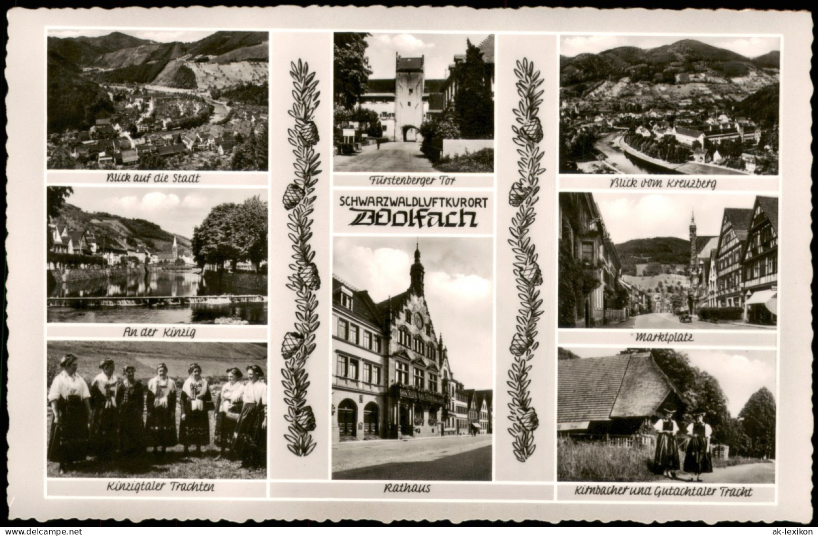 Wolfach (Schwarzwald) Mehrbildkarte Mit 8 Foto-Ortsansichten 1960 - Wolfach