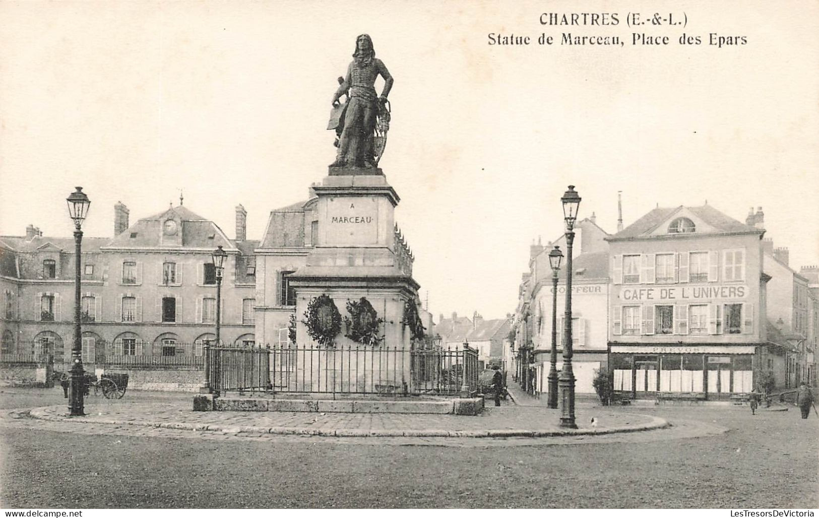 FRANCE - Chartres (E & L) - Vue Sur La Statue De Marceau - Place Des Epars - Carte Postale Ancienne - Chartres