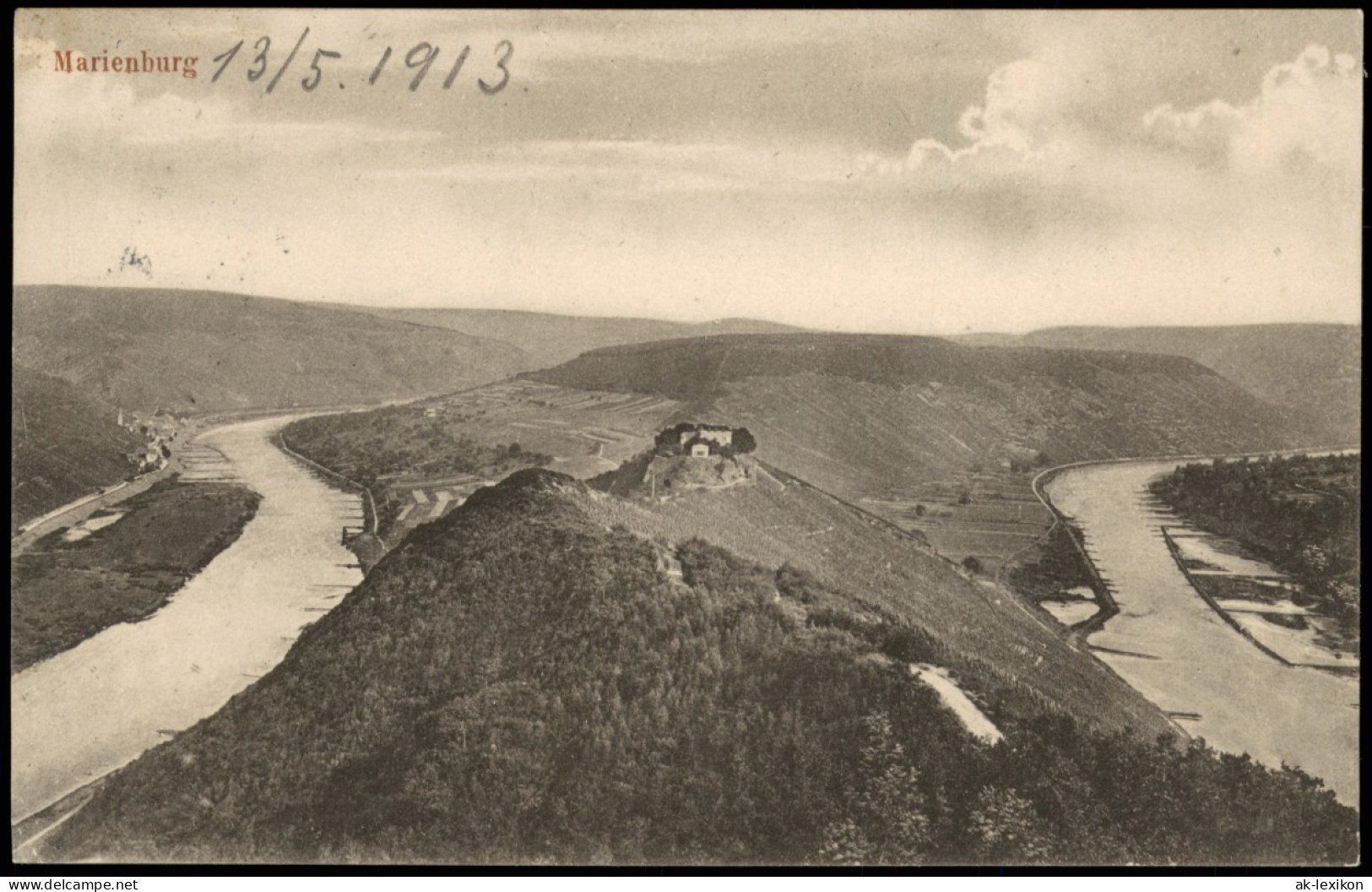 Ansichtskarte Zell/Mosel Marienburg 1915  Gel. Stempel Bullay - Zell