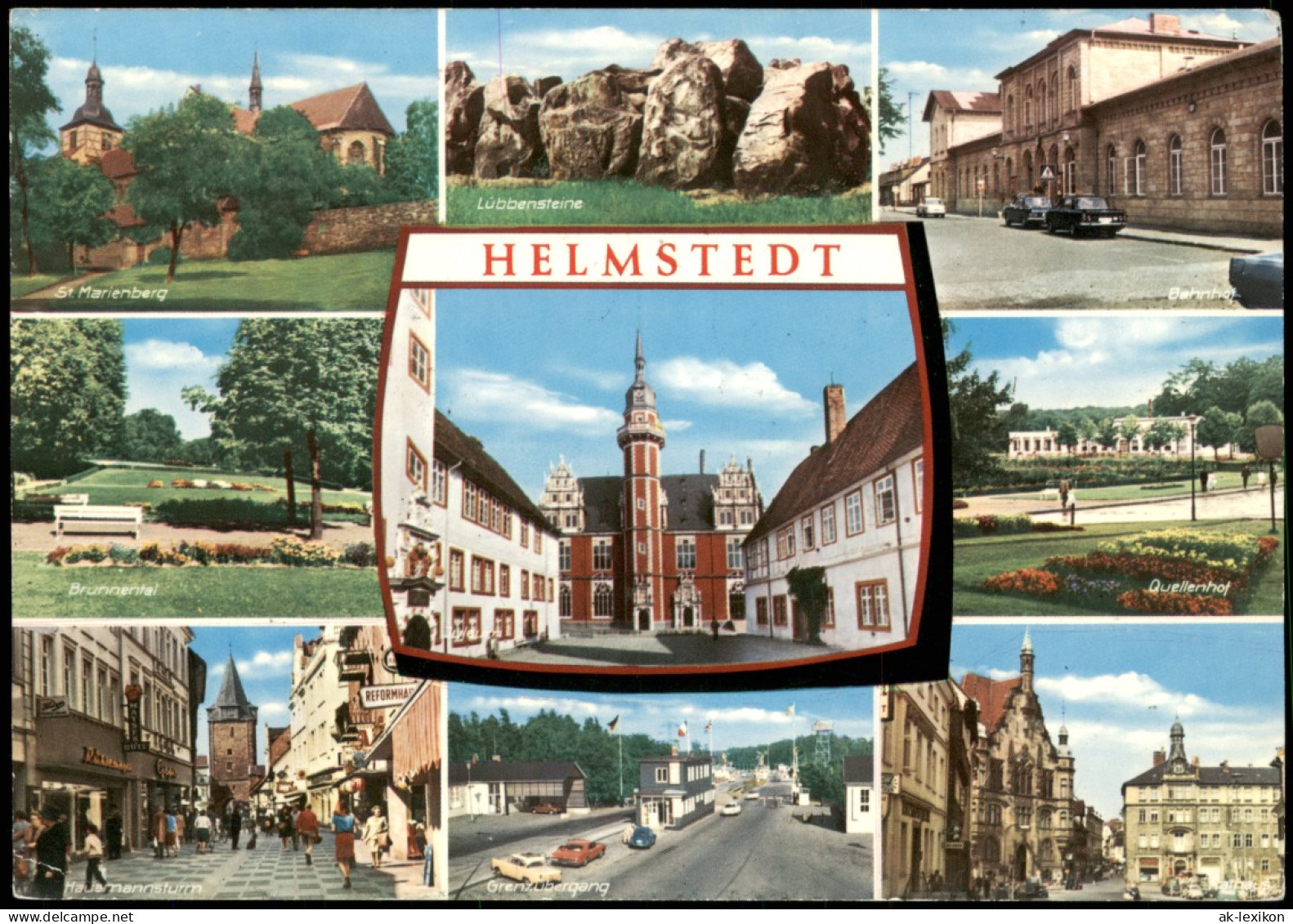 Helmstedt Mehrbild-AK Mit Lübbenstein, Brunnental, Quellenhof Uvm. 1980 - Helmstedt