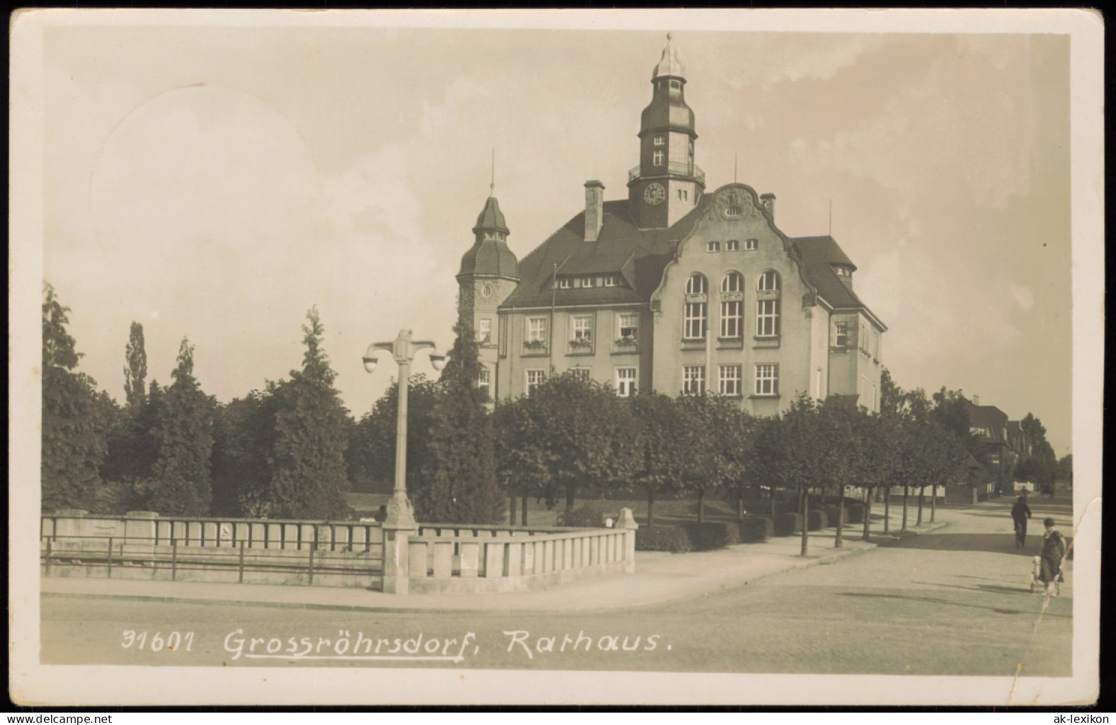 Ansichtskarte Großröhrsdorf Partie Am Rathaus 1938 - Grossroehrsdorf