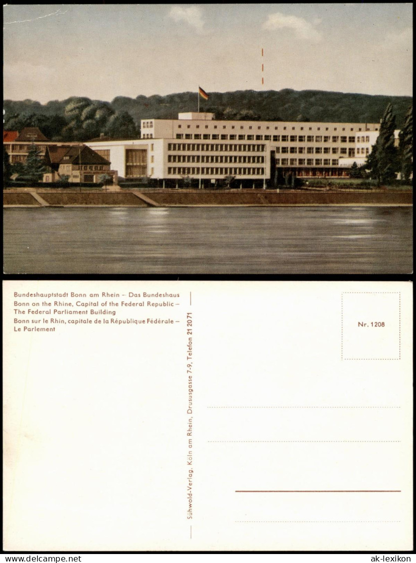 Ansichtskarte Bonn Bundeshaus Am Rhein 1960 - Bonn