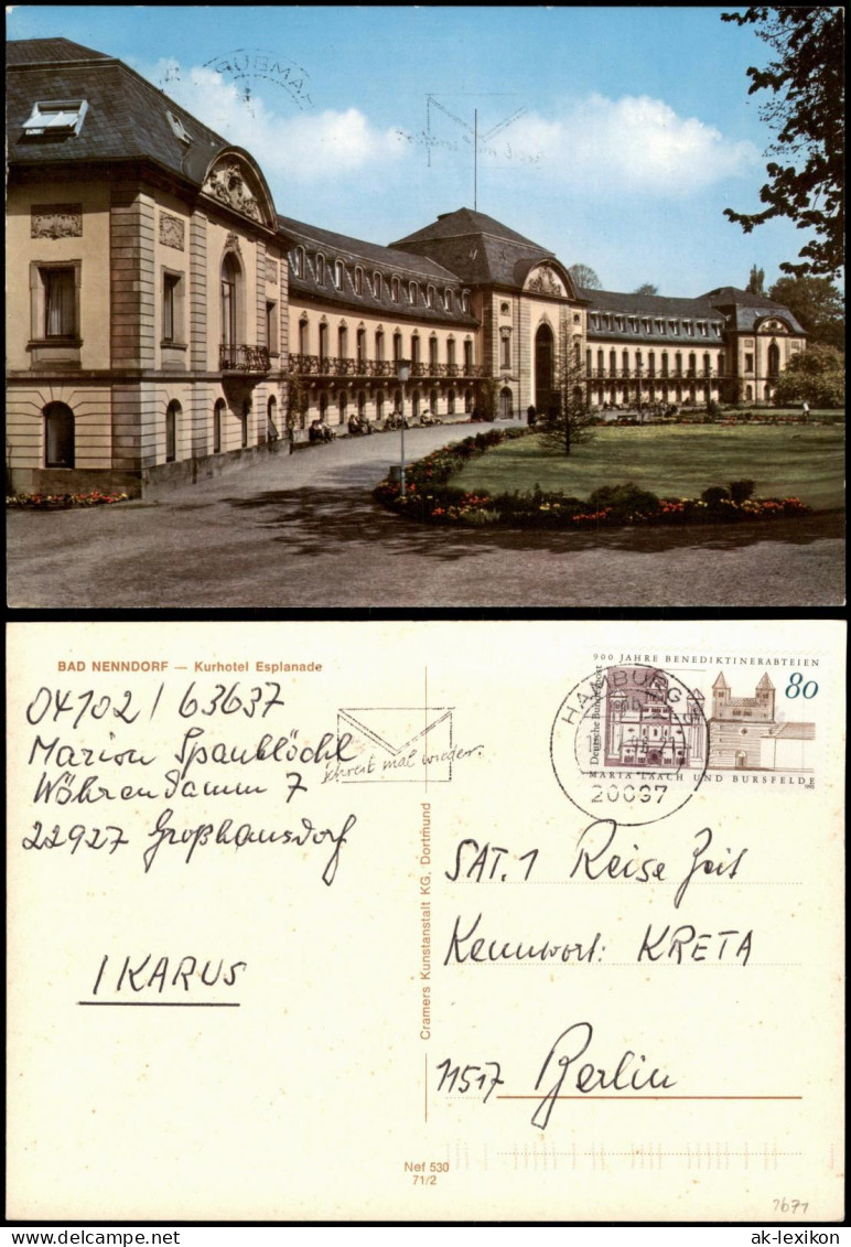 Ansichtskarte Bad Nenndorf Kurhotel Esplanade 1971 - Bad Nenndorf