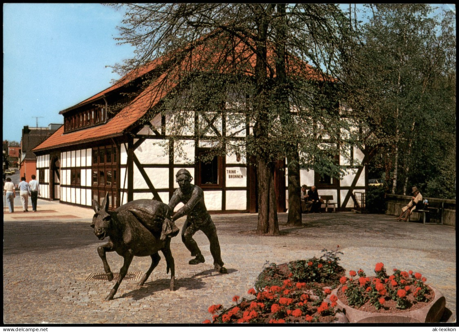 Ansichtskarte Bad Sassendorf Esel Am Trinkbrunnen 1998 - Bad Sassendorf