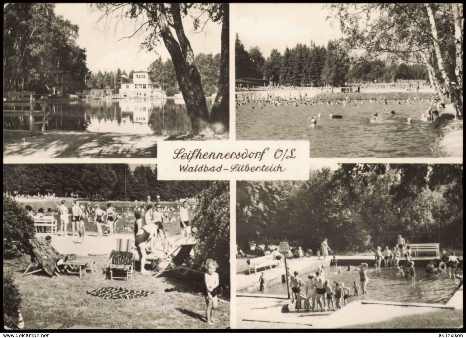 Seifhennersdorf DDR Mehrbildkarte Ansichten Waldbad Silberteich 1967 - Seifhennersdorf