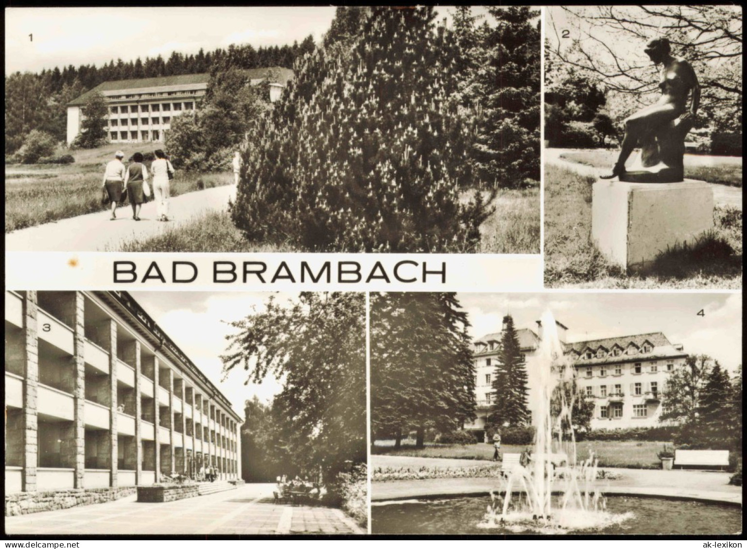 Bad Brambach Mehrbild-AK Mit Nixe Im Kurpark, Julius-Fucik-Haus Uvm. 1980 - Bad Brambach