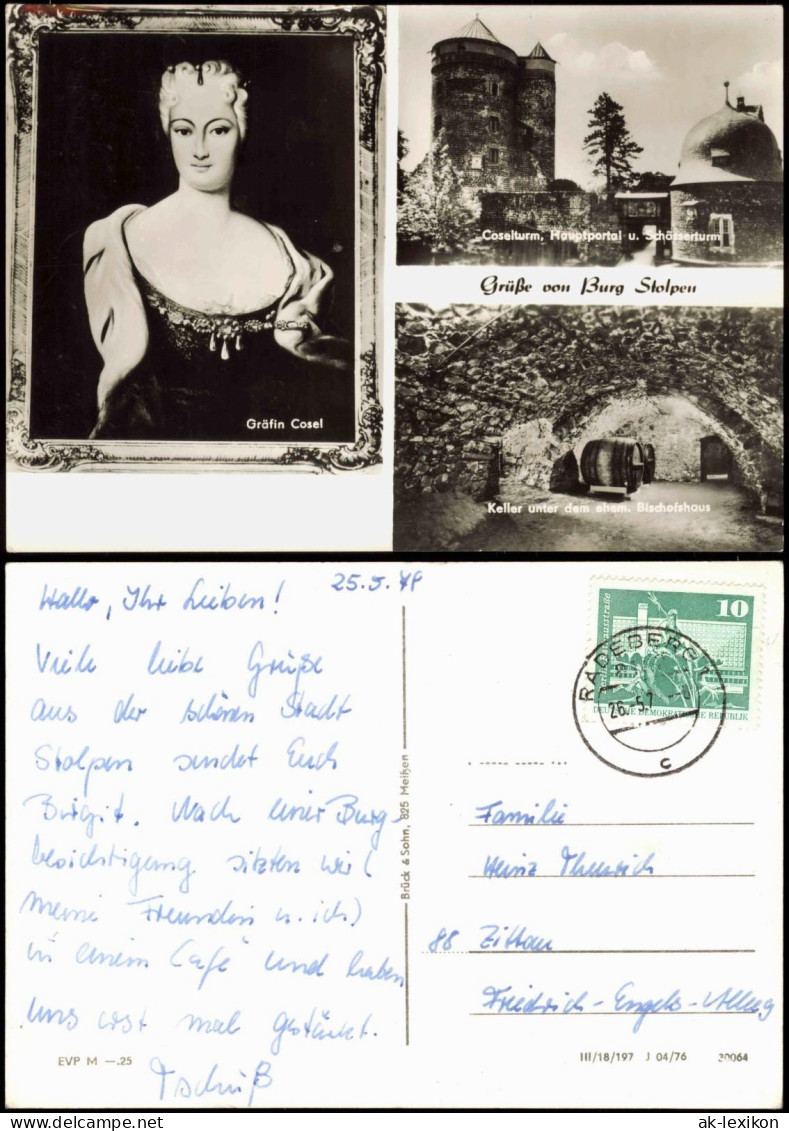 Ansichtskarte Stolpen Burg Stolpen Gräfin Cosel DDR AK 1978 - Stolpen