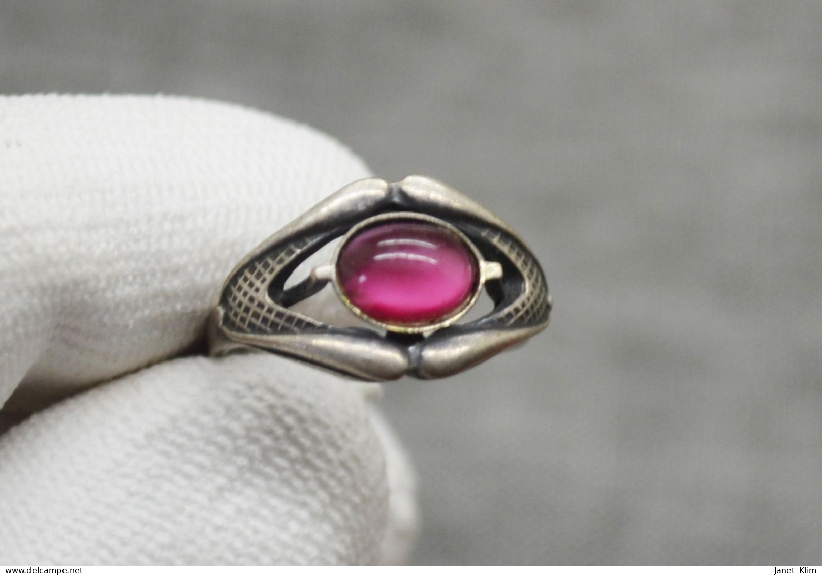 Vintage Silver Ring With Gemstone - Anelli