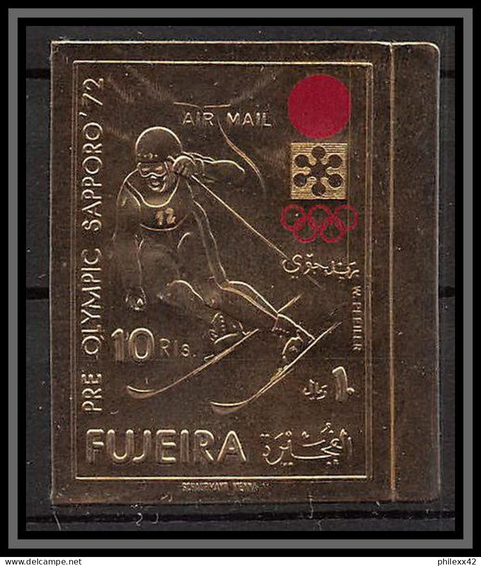 Fujeira - 1660c N°729 B Sapporo 1972 Slalom OR Gold Jeux Olympiques Olympic Games Neuf ** MNH Non Dentelé Imperf - Hiver 1972: Sapporo