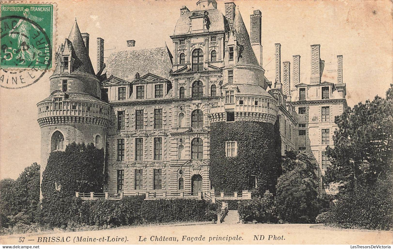 FRANCE - Brissac - Le Château, Façade Principale - ND Phot - Carte Postale Ancienne - Other & Unclassified