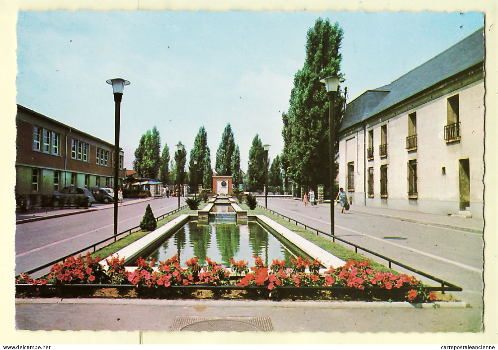 13057 / ⭐ ◉ STAINS 93-Seine-Saint-Denis Place Du Marché Bassin Automobiles 1960s - Photogravure RAYMON Brunoy - Stains