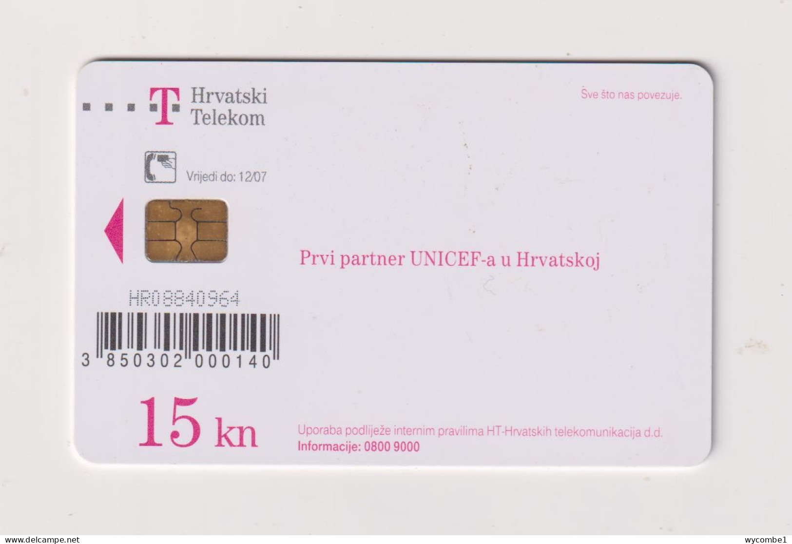 CROATIA -  UNICEF Chip  Phonecard - Croazia