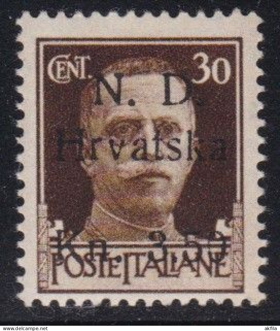 Croatia NDH 1943 Local Edition Šibenik, 3.50k/30c MNH - Kroatien