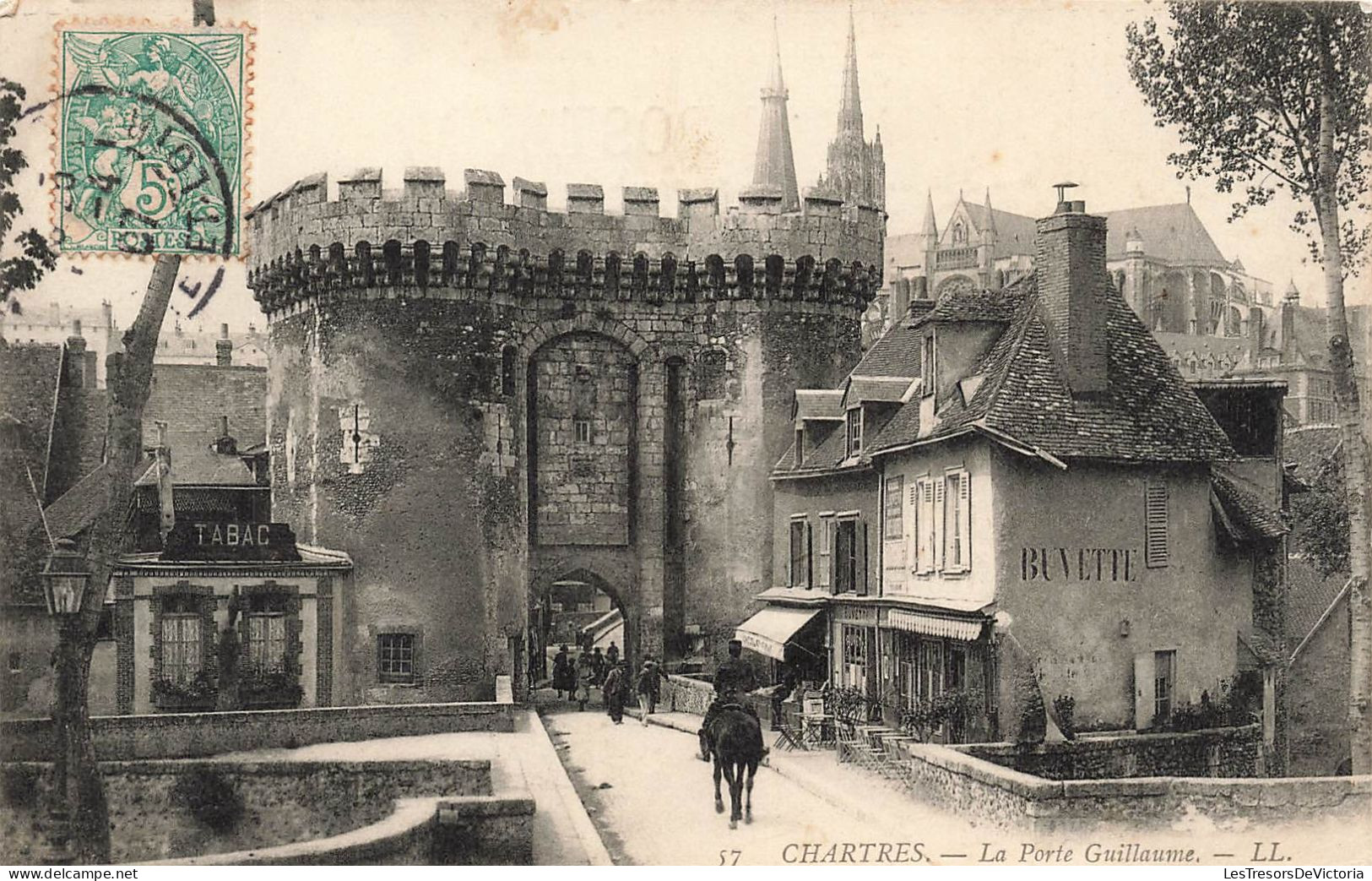 FRANCE - Chartres - Vue Générale De La Porte Guillaume - L L - Animé -  Carte Postale Ancienne - Chartres