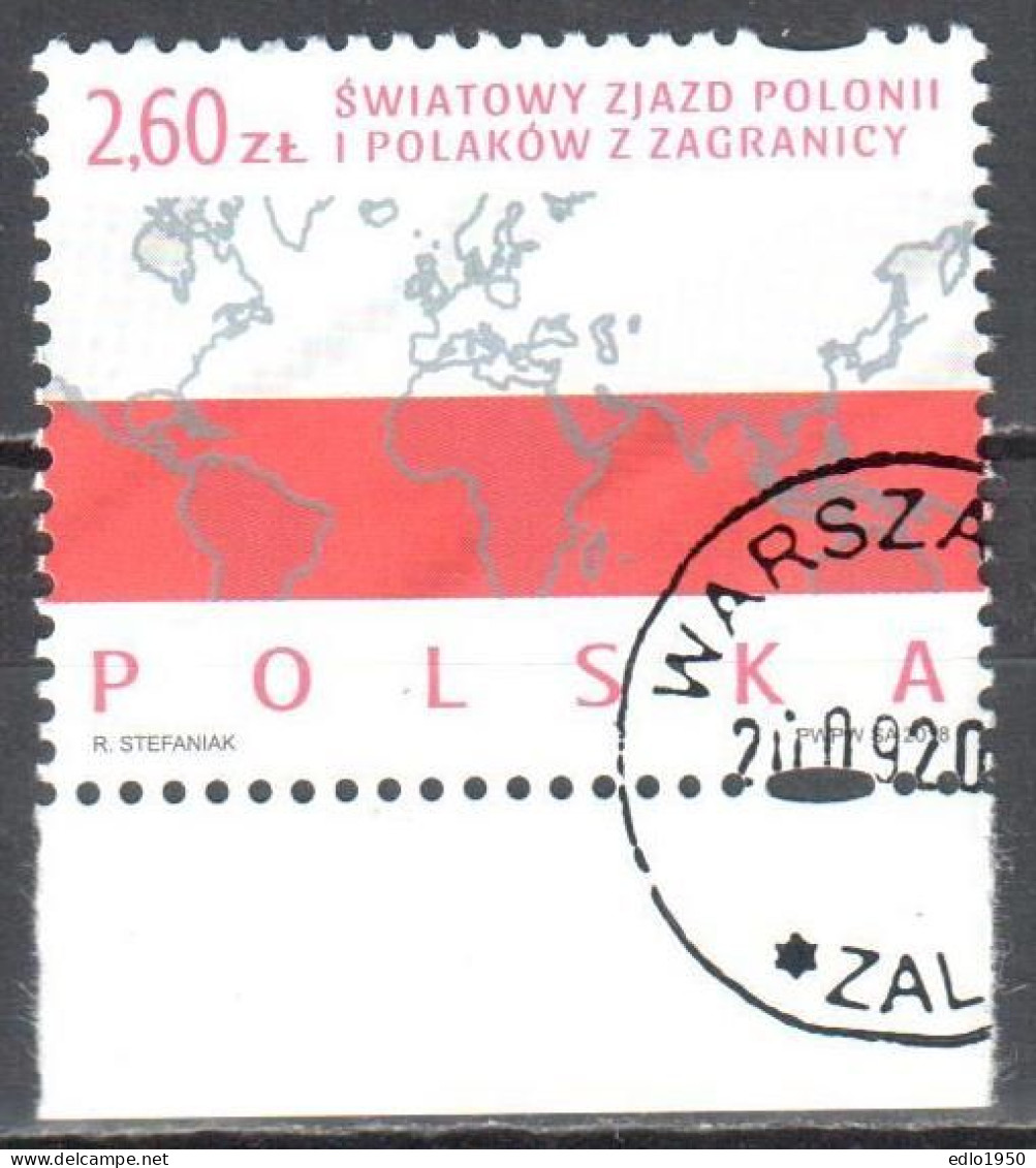 Poland 2018 - World Congress Of Polish Diaspora And Poles From Abroad - Mi.5014 - Used - Oblitérés