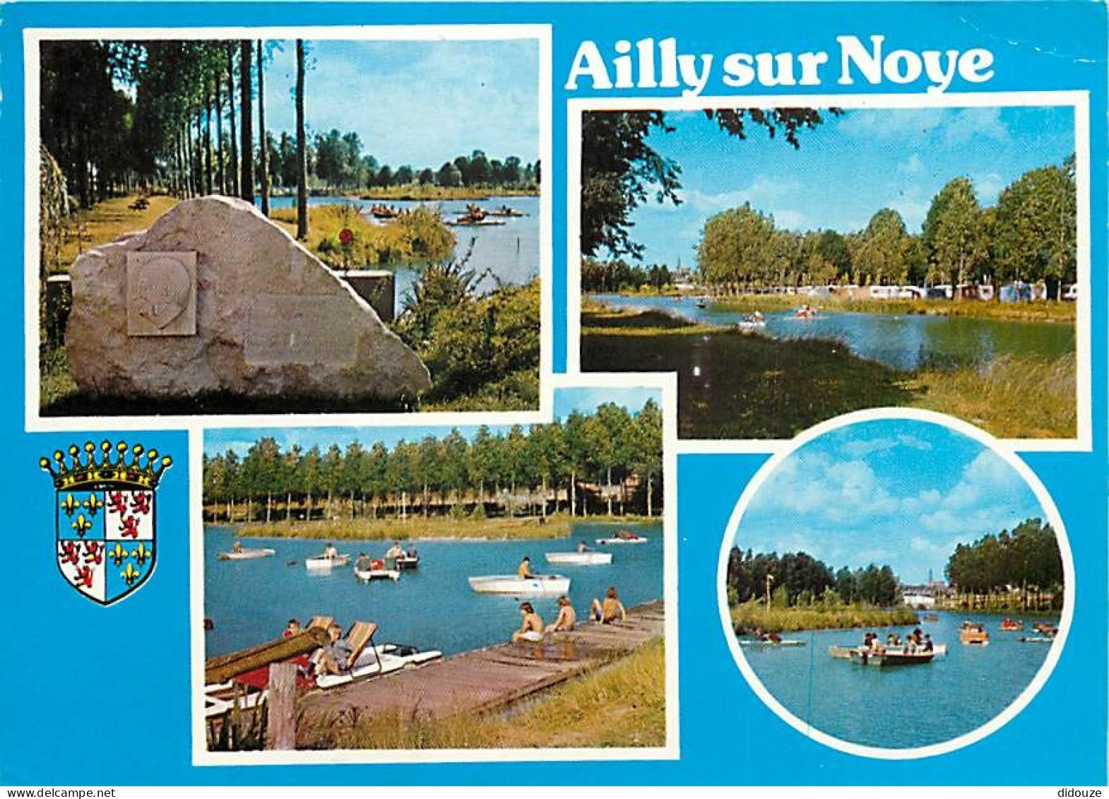 80 - Ailly Sur Noye - Le Plan D'eau - Multivues - Blasons - CPM - Voir Scans Recto-Verso - Ailly Sur Noye