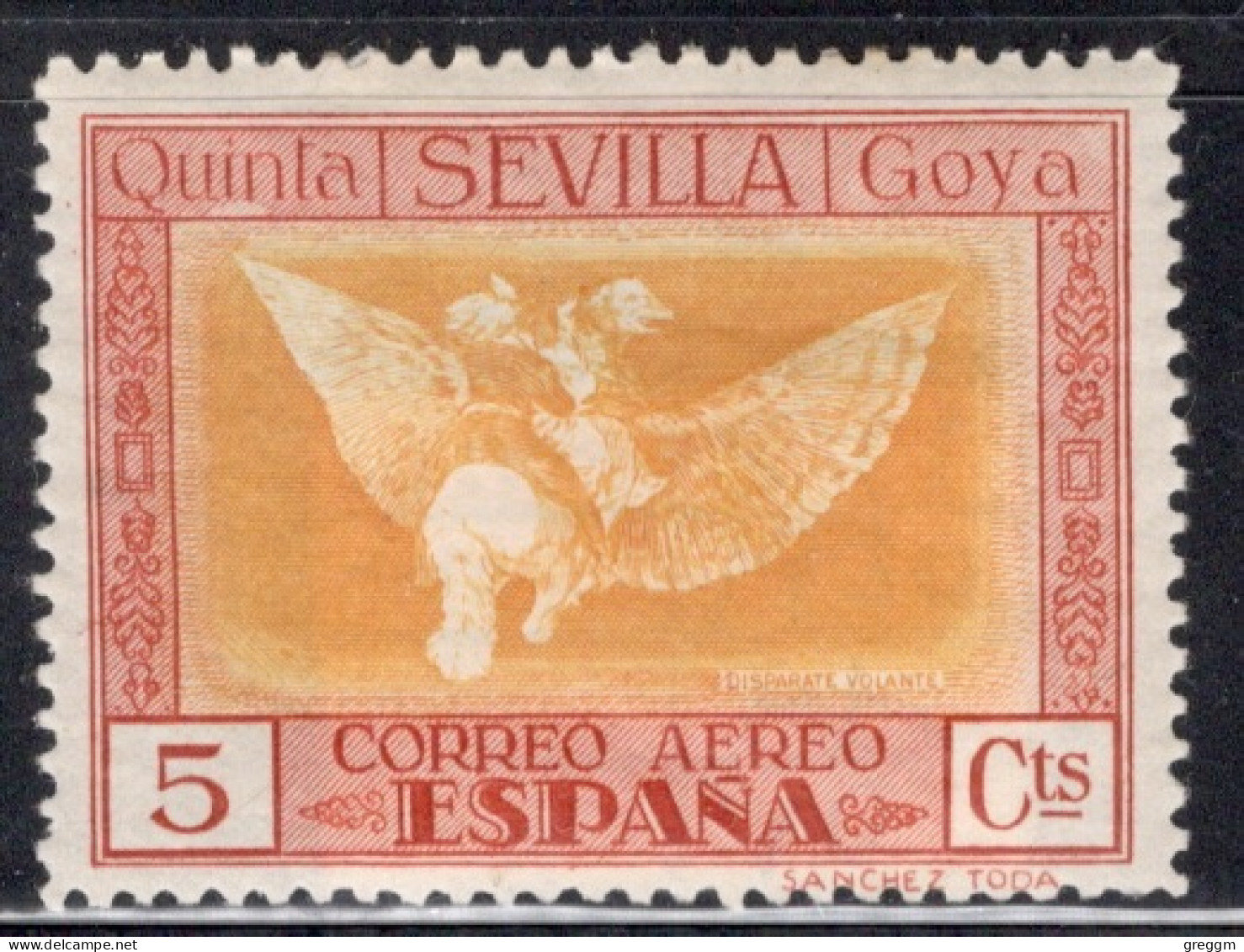 Spain 1930 Single Stamp Issued As An Airmail - The 100th Anniversary Of The Death Of Francisco De Goya In Mounted Mint - Neufs