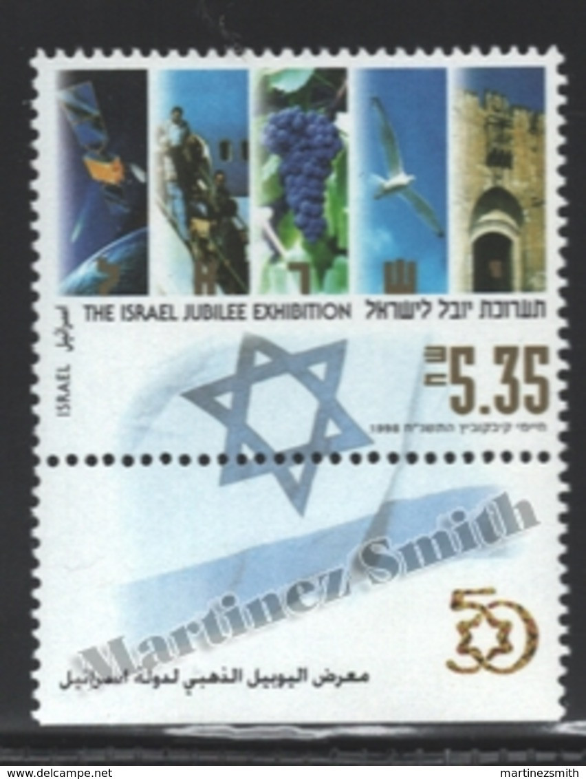 Israel 1998 Yv. 1420, The Israel Jubilee Exhibition – Tab - MNH - Ongebruikt (met Tabs)