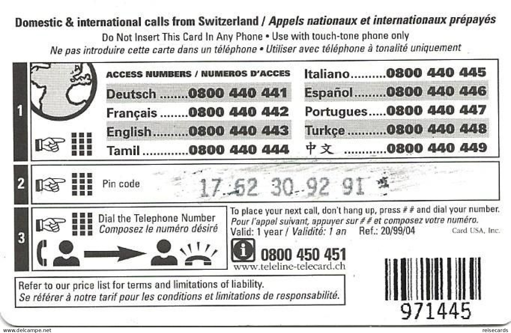 Switzerland: Teleline Van - Thailändische Tänzerinnen - Svizzera