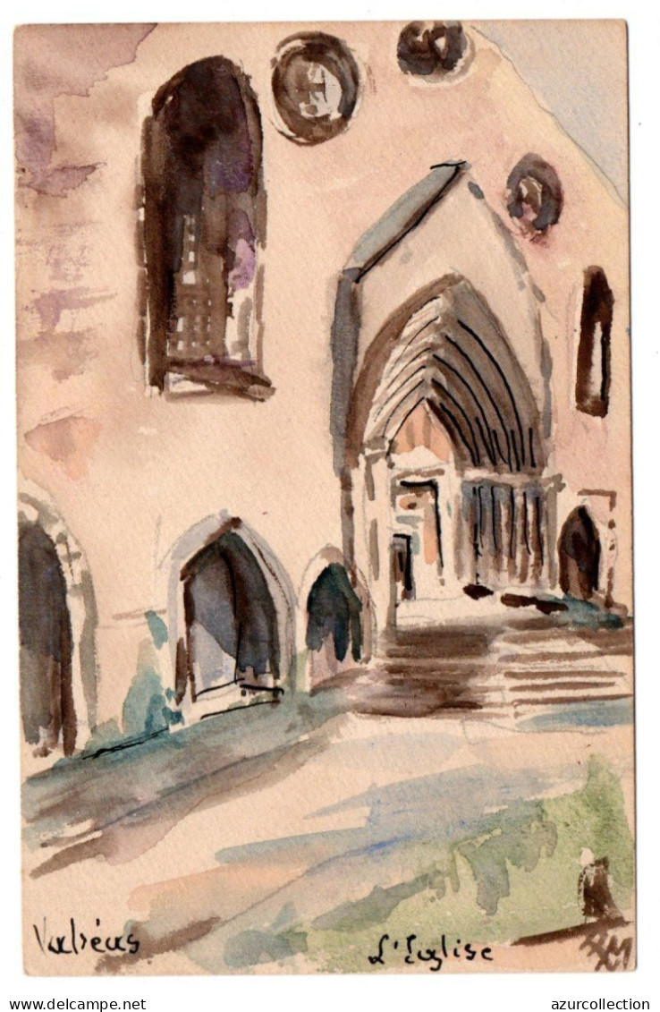 L'Eglise. Carte Aquarellée - Valreas